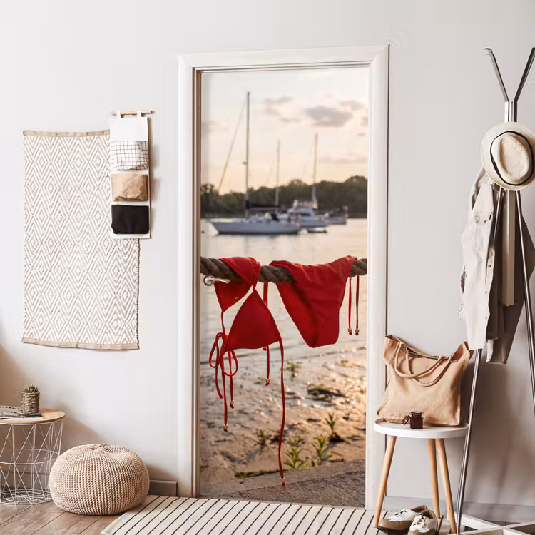 Deursticker - Badkleding - Rood - Zomer - Water - Zonsondergang — 8