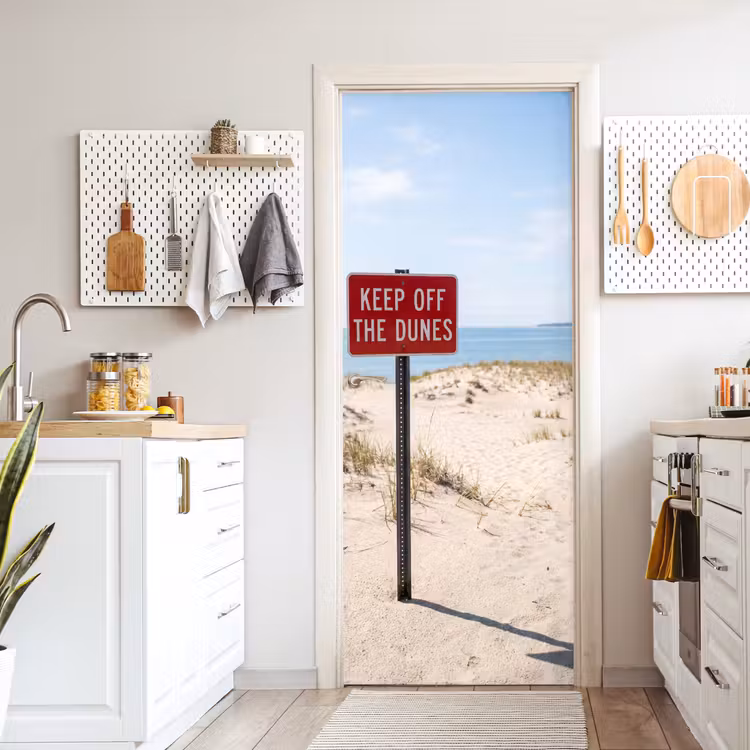 Deursticker - Duin - Bord - Kust - Landschap - Rood — 7