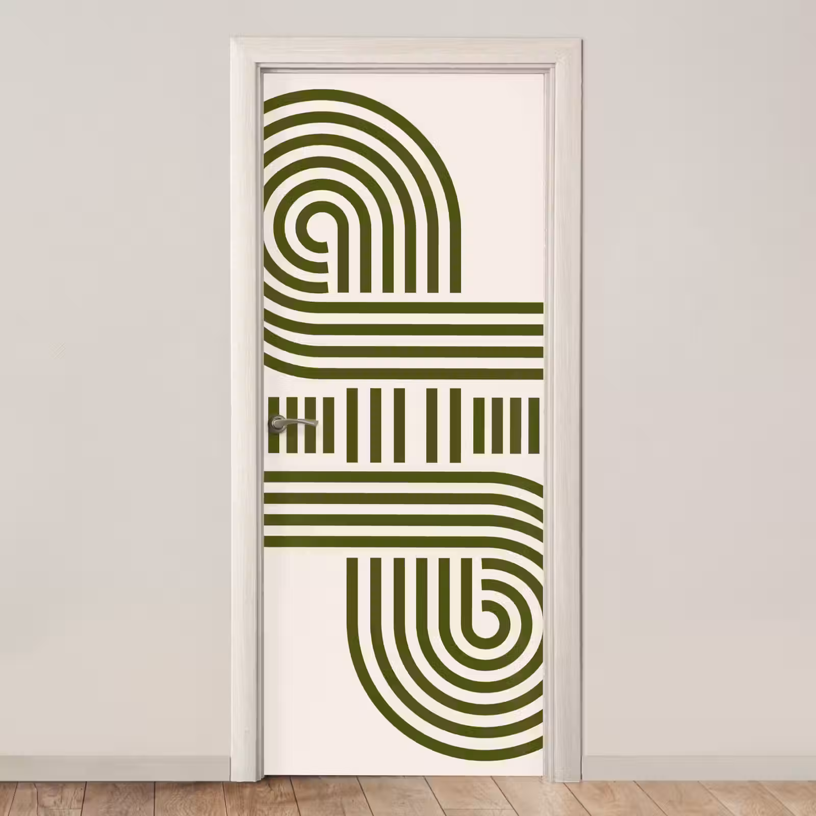 Deursticker - Abstract - Vormen - Modern - Groen — 1
