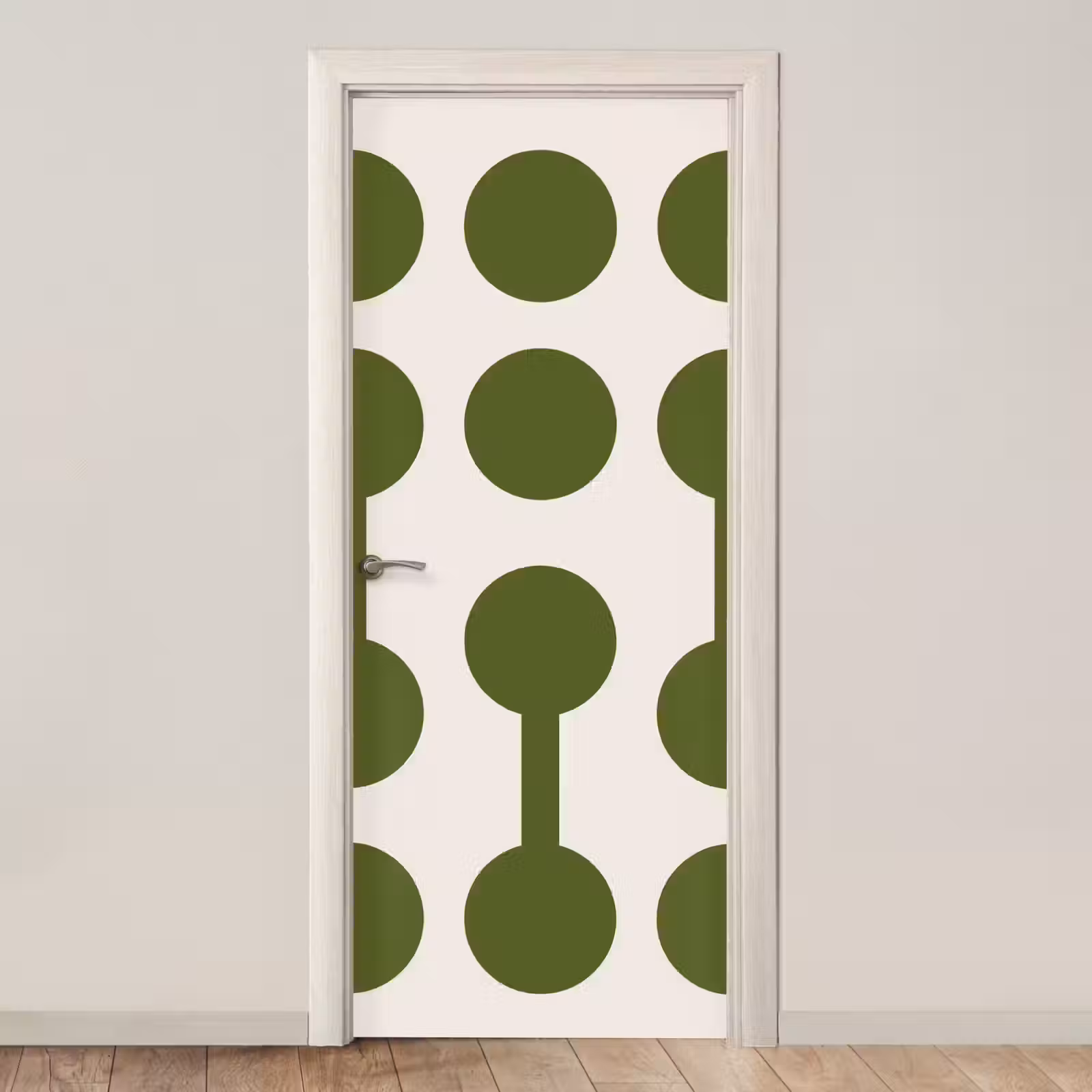 Deursticker - Cirkels - Geometrisch - Abstract - Modern - Groen — 1