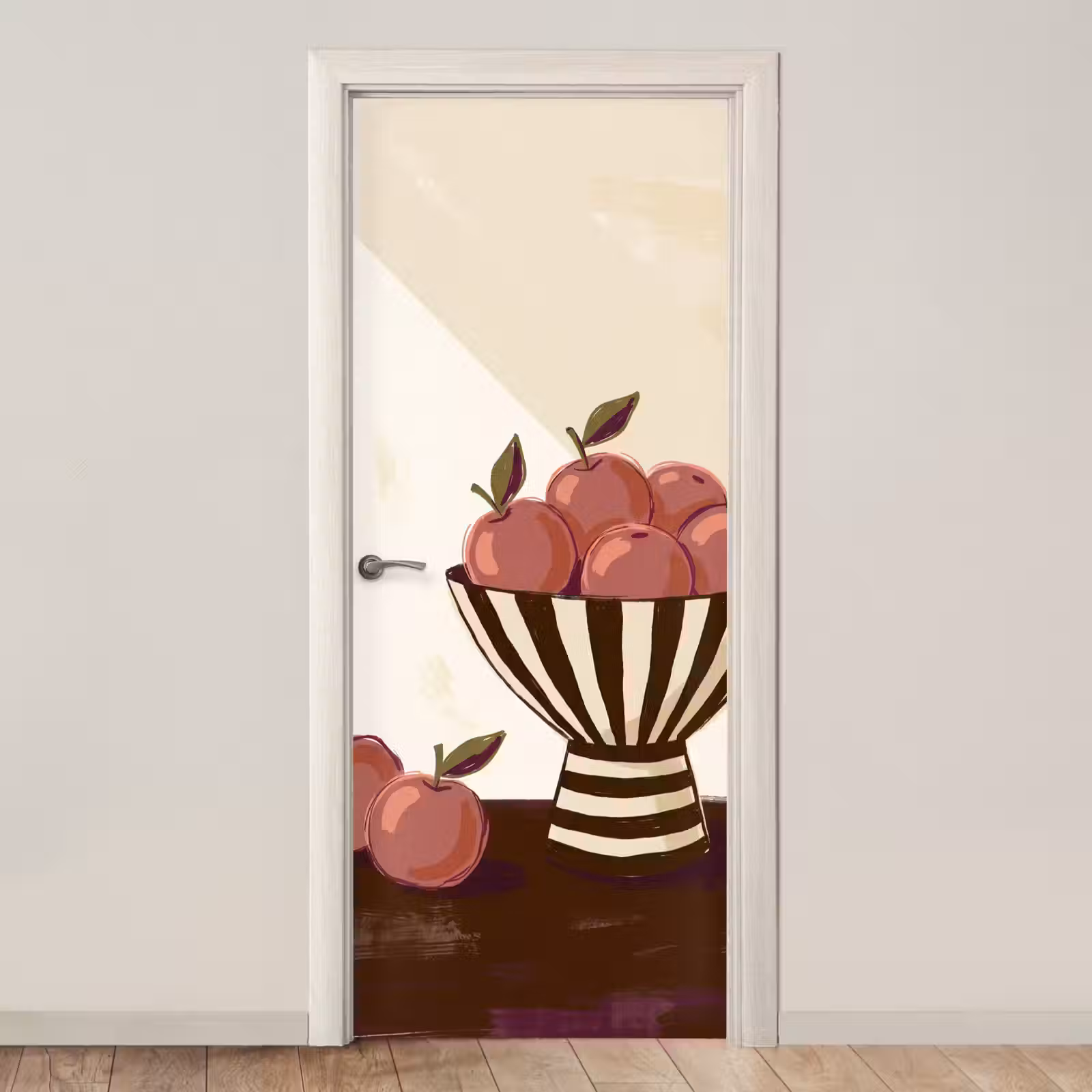 Deursticker - Eten - Schaal - Stilleven - Modern - Rood — 1