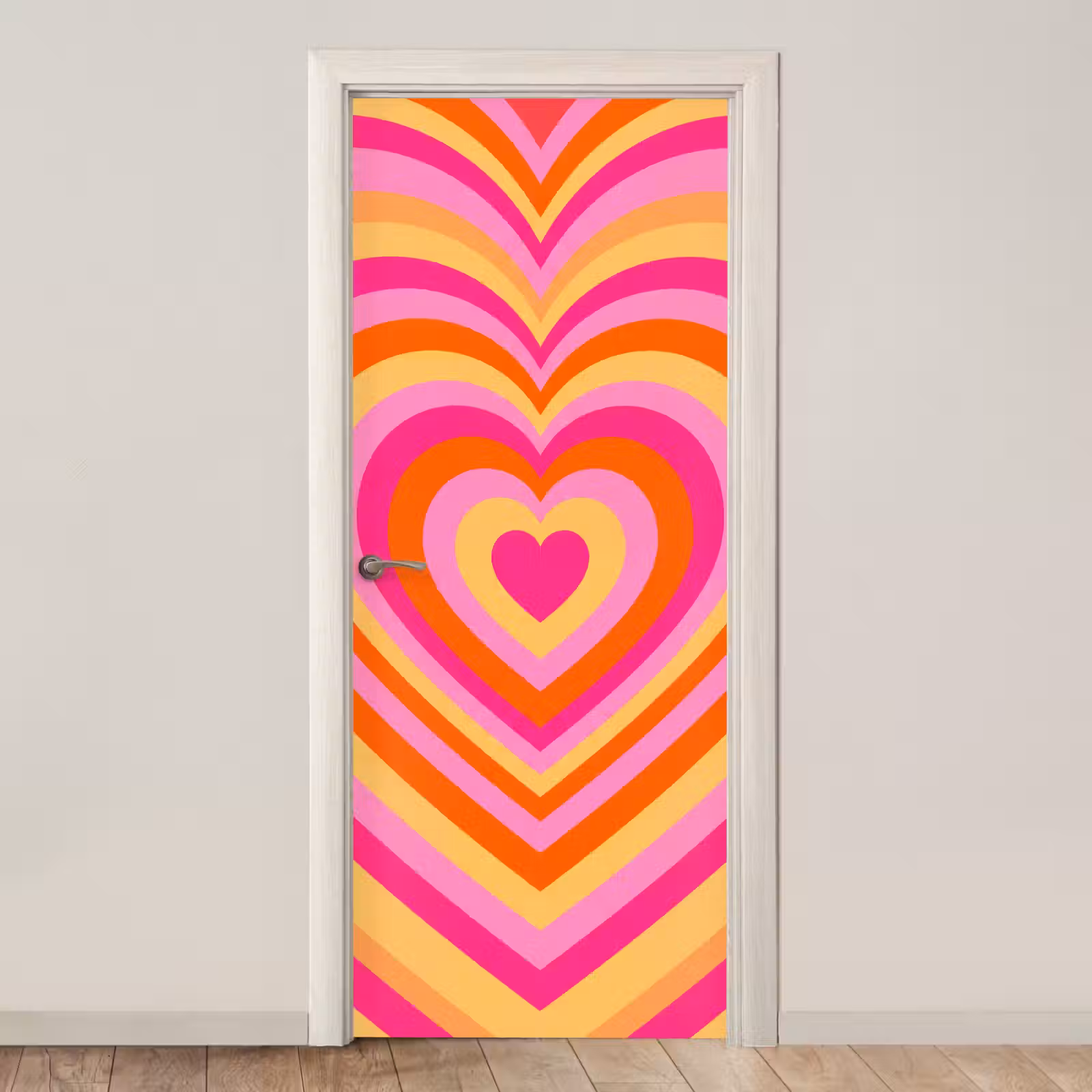 Deursticker - Hart - Concentrisch - Abstract - Liefde - Kleurrijk — 1