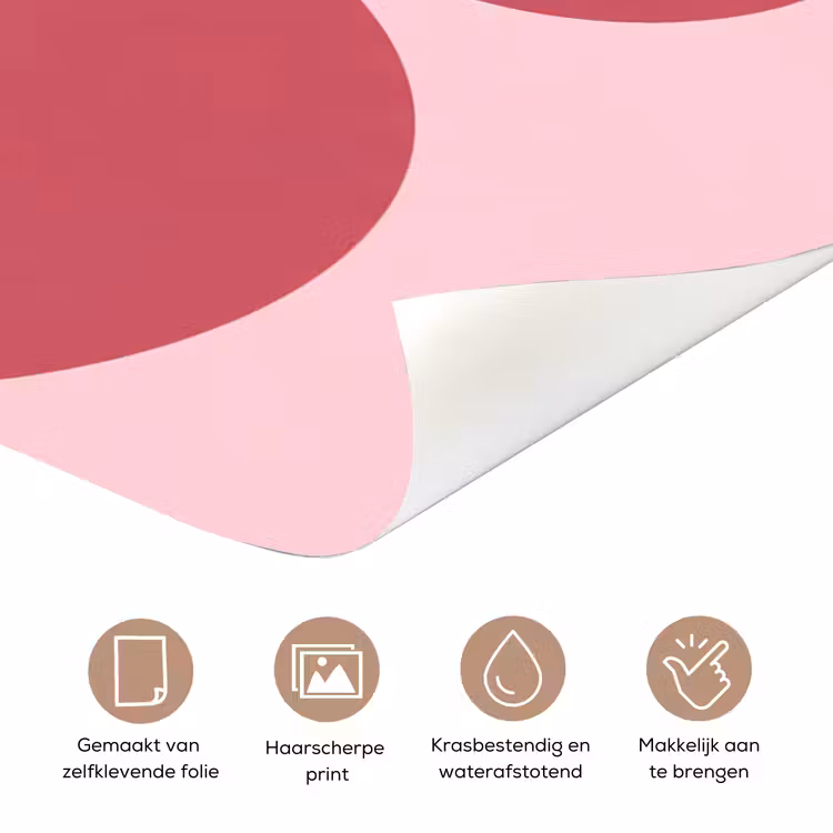 Deursticker - Abstract - Geometrisch - Vormen - Roze — 3