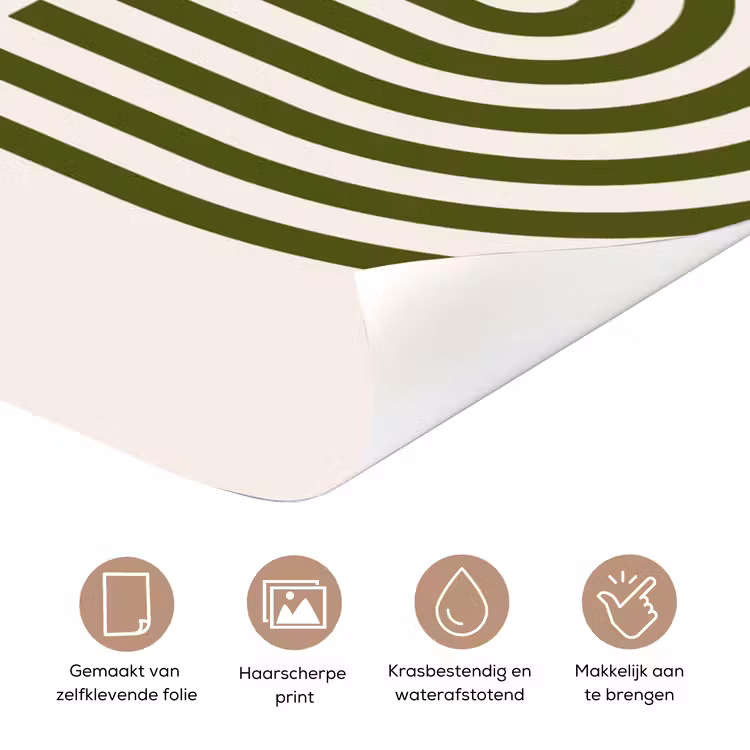 Deursticker - Abstract - Vormen - Modern - Groen — 3