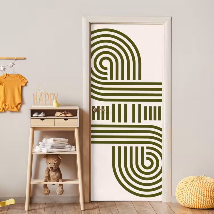 Deursticker - Abstract - Vormen - Modern - Groen — 6
