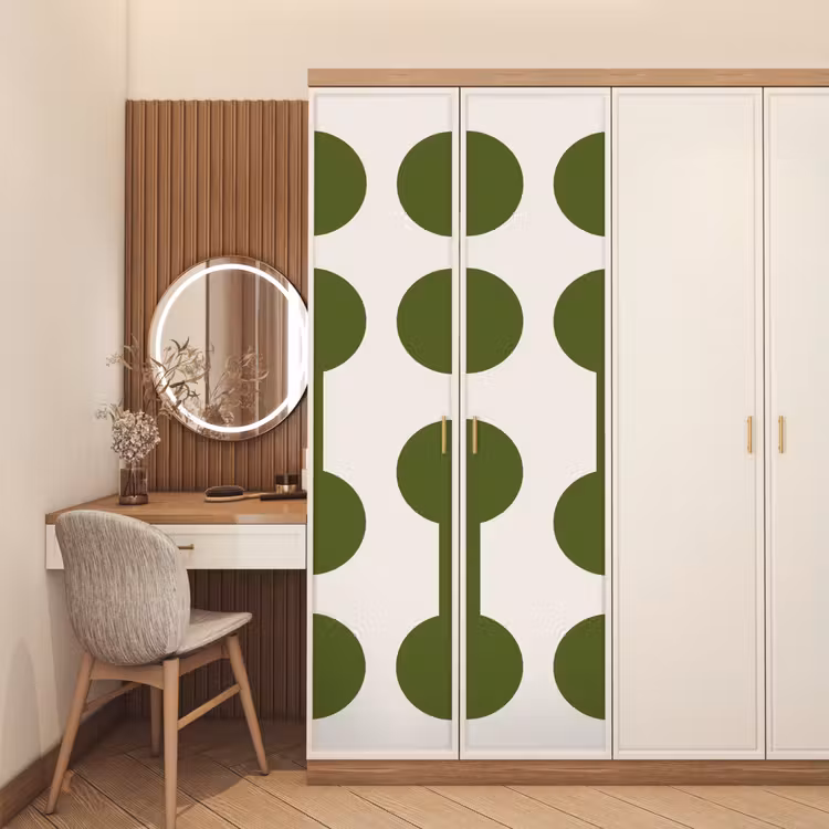 Deursticker - Cirkels - Geometrisch - Abstract - Modern - Groen — 5