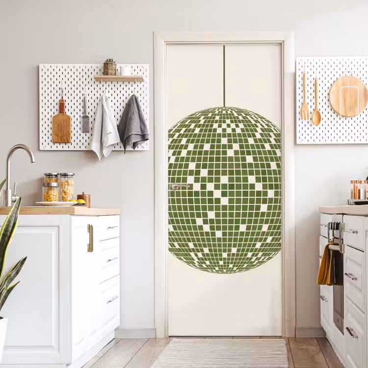 Deursticker - Disco - Bal - Groen - Abstract - Modern — 7