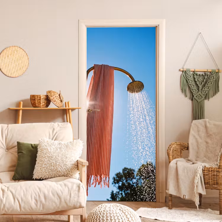 Deursticker - Douche - Water - Zomer - Blauw — 4