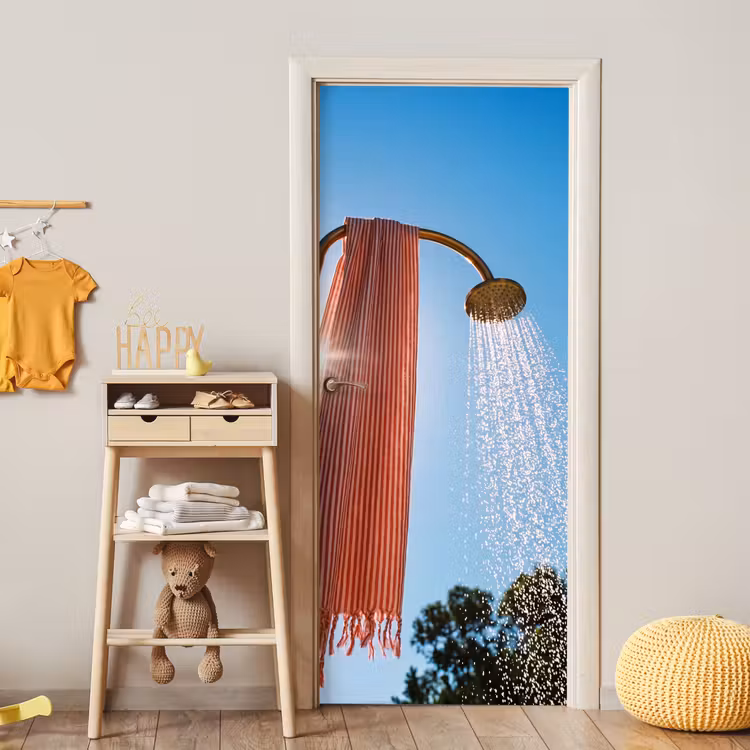 Deursticker - Douche - Water - Zomer - Blauw — 6