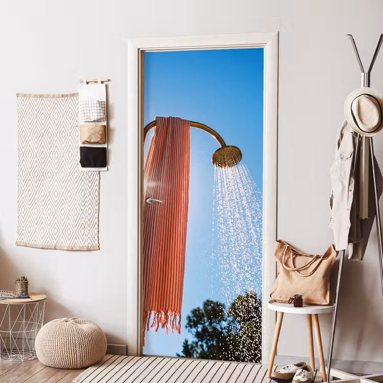 Deursticker - Douche - Water - Zomer - Blauw — 8