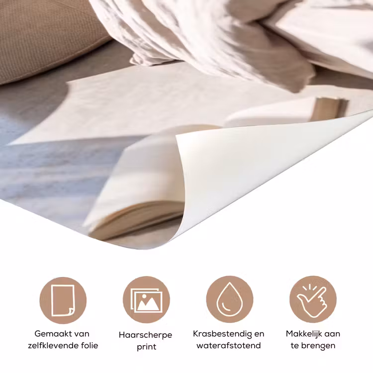 Deursticker - Interieur - Zeezicht - Modern - Rust - Beige — 3