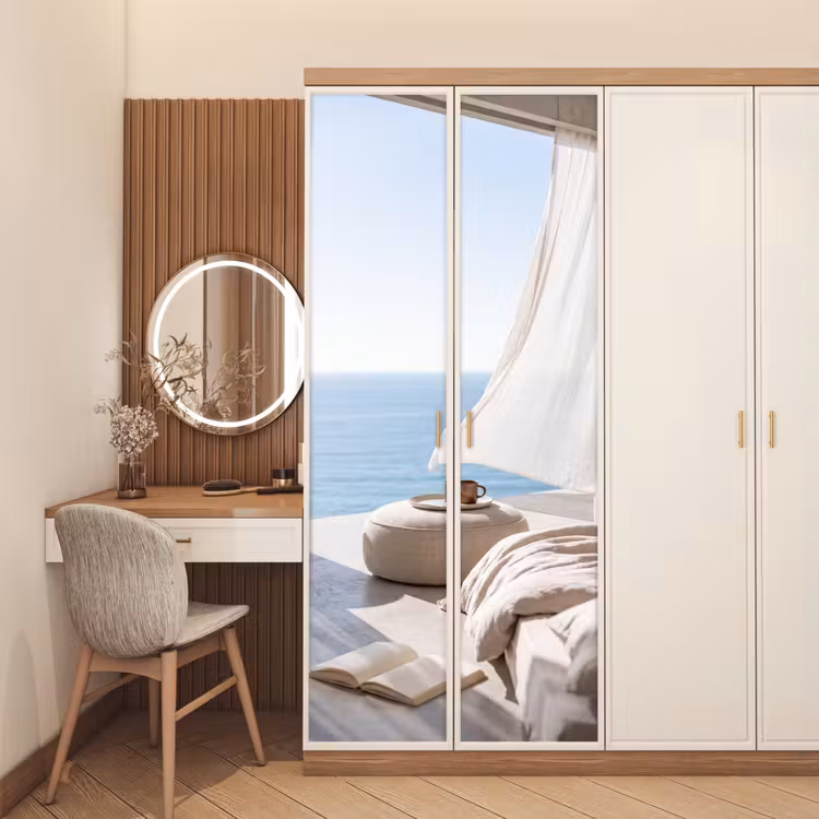 Deursticker - Interieur - Zeezicht - Modern - Rust - Beige — 5