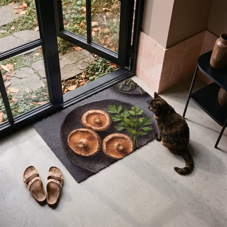 Deurmat - Paddestoelen - Kruiden - Eten — 2