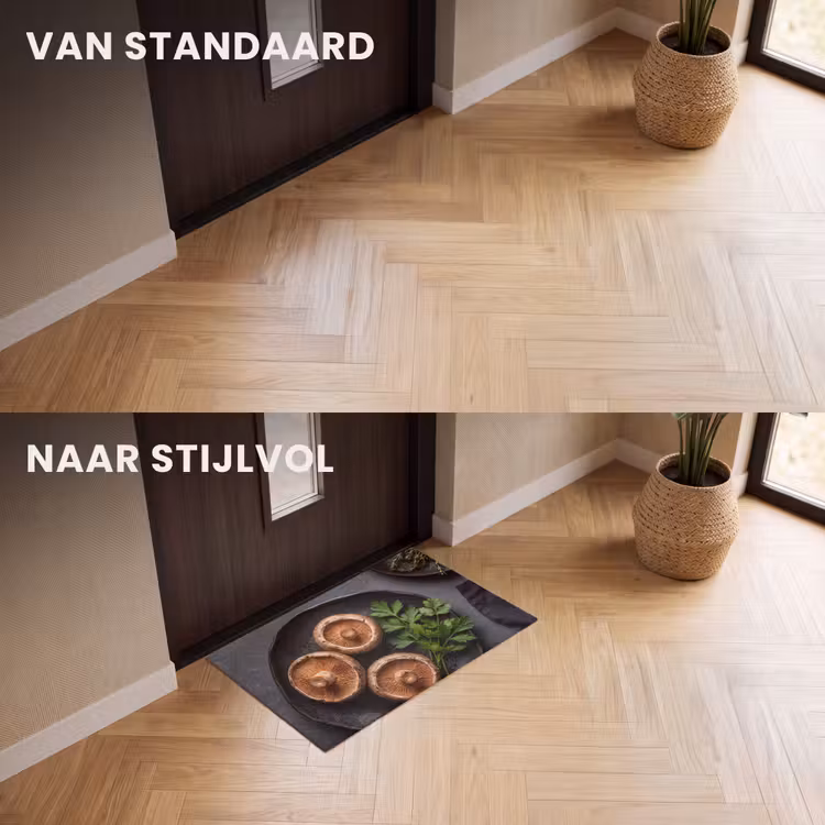 Deurmat - Paddestoelen - Kruiden - Eten — 3