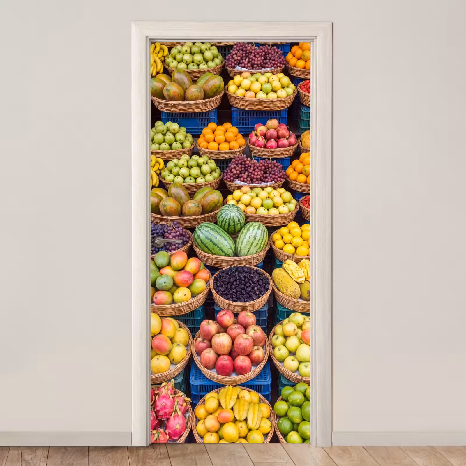 Deursticker - Fruit - Markt - Kleurrijk — 1