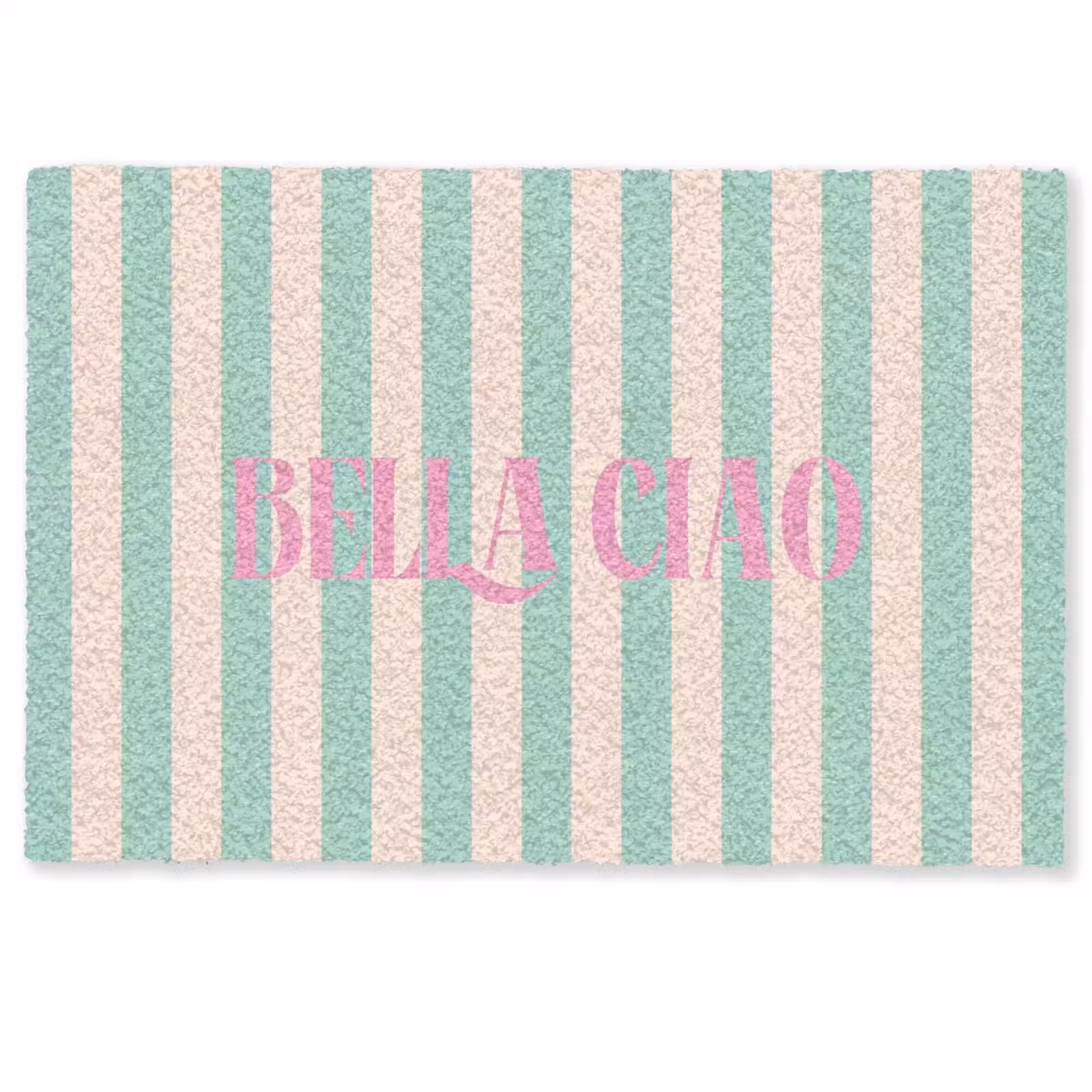 Deurmat - Roze - Groen - Strepen - Bella ciao — 1