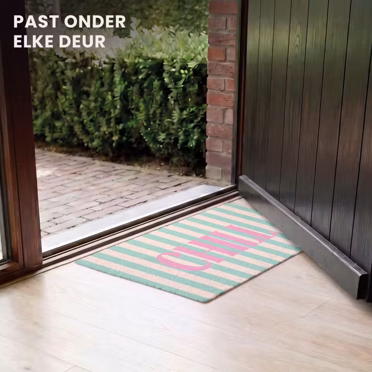 Deurmat - Roze - Groen - Strepen - Chill — 7