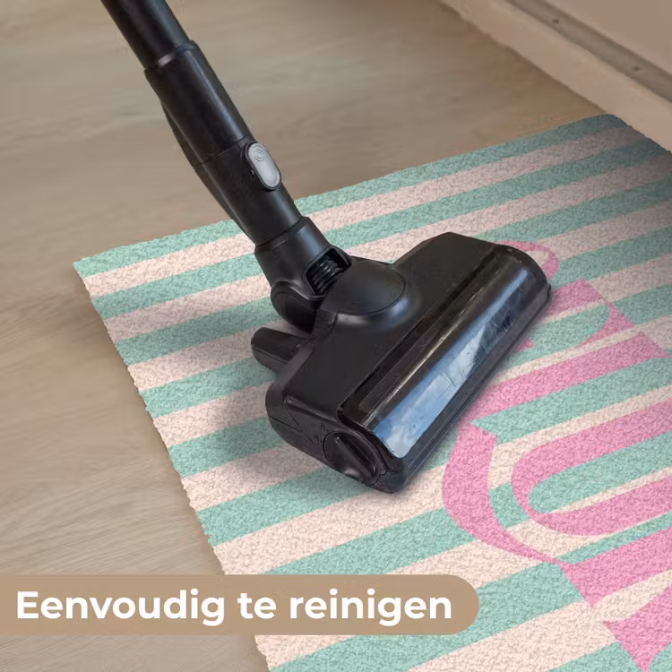 Deurmat - Roze - Groen - Strepen - Geluk — 9