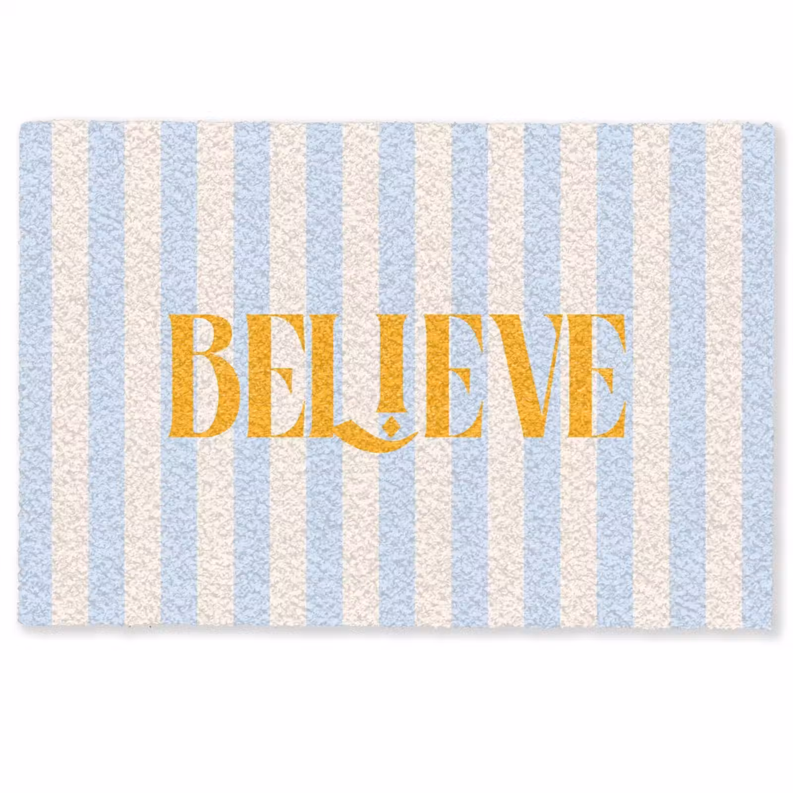 Deurmat - Oranje - Blauw - Strepen - Believe — 1
