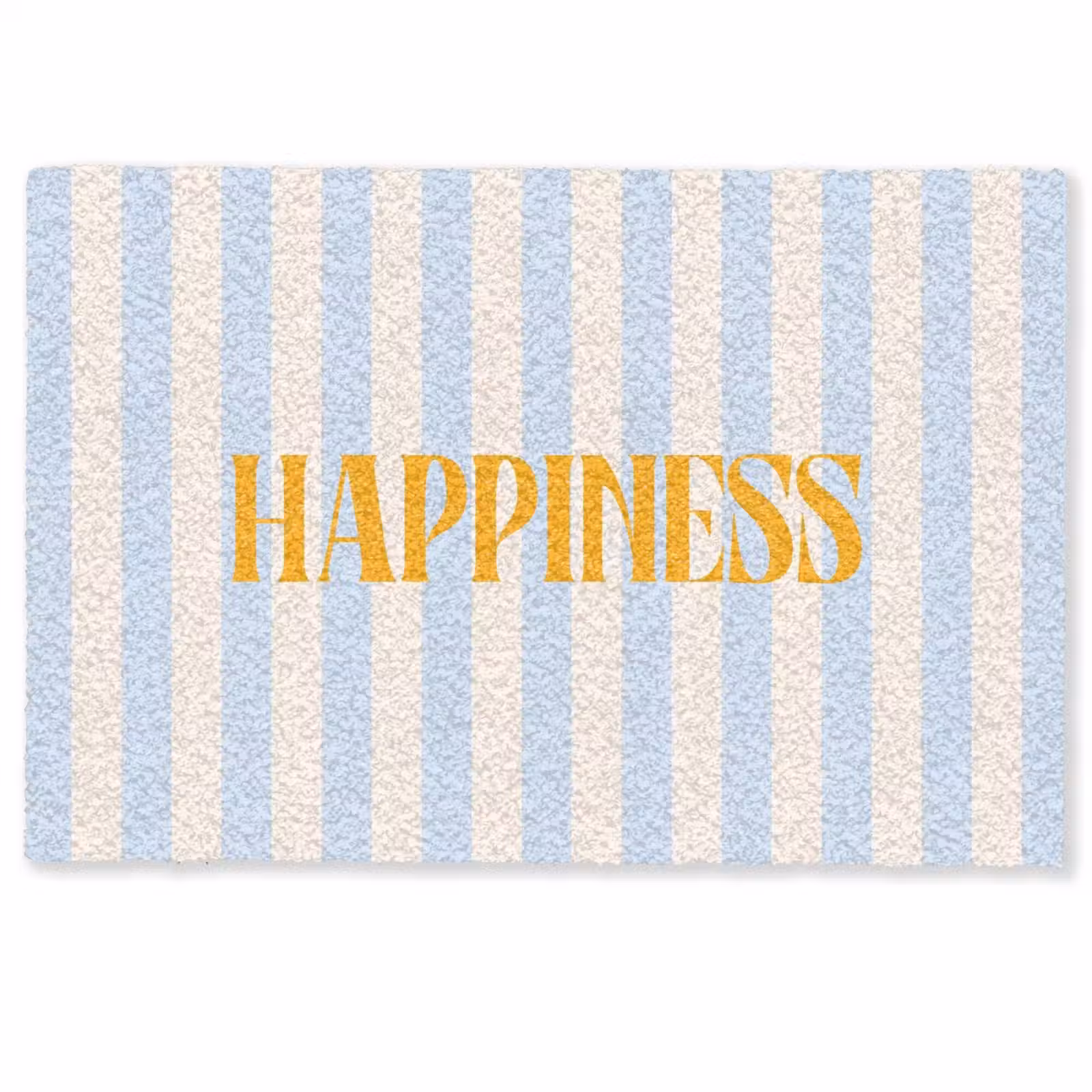 Deurmat - Oranje - Blauw - Strepen - Happiness — 1