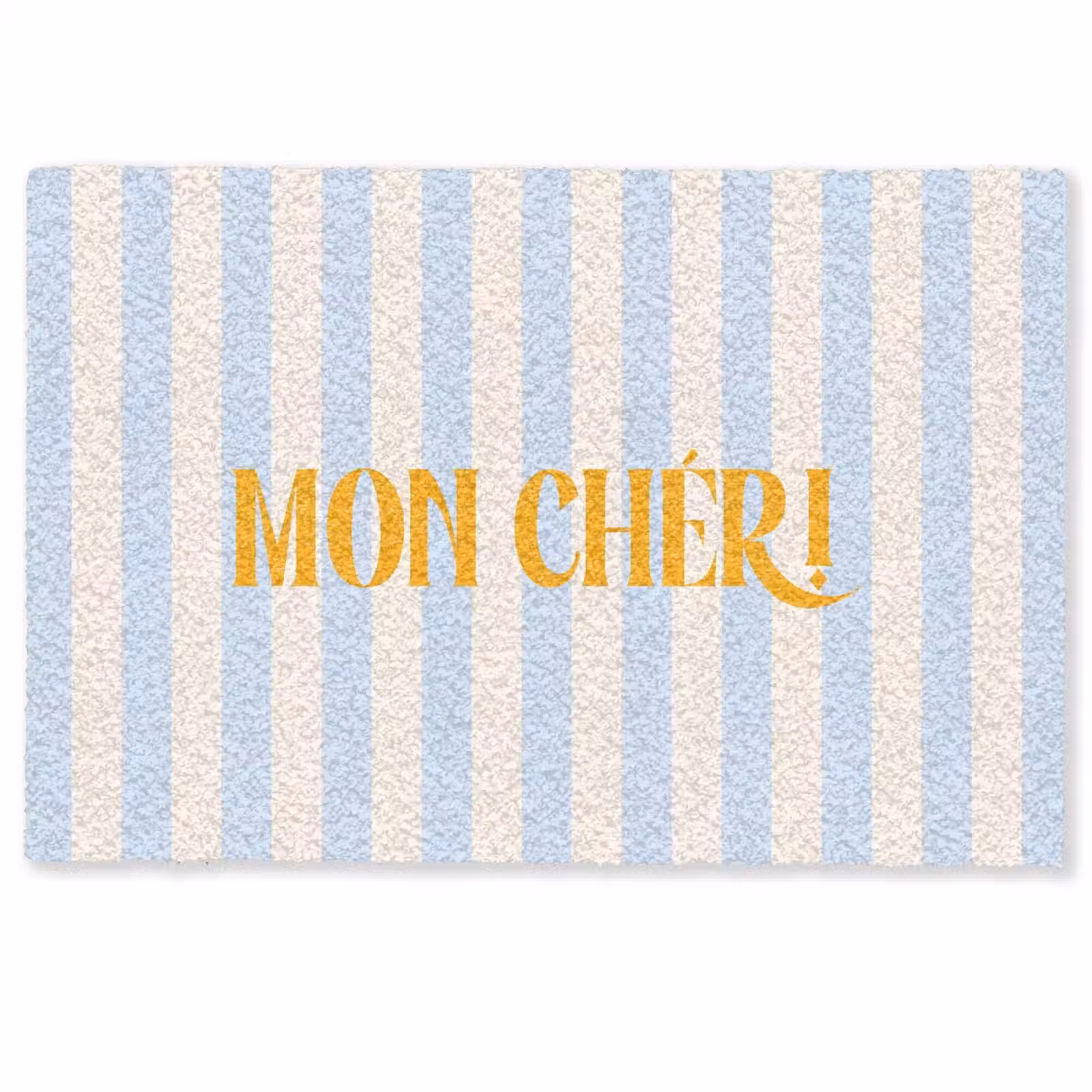 Deurmat - Oranje - Blauw - Strepen - Mon chéri — 1