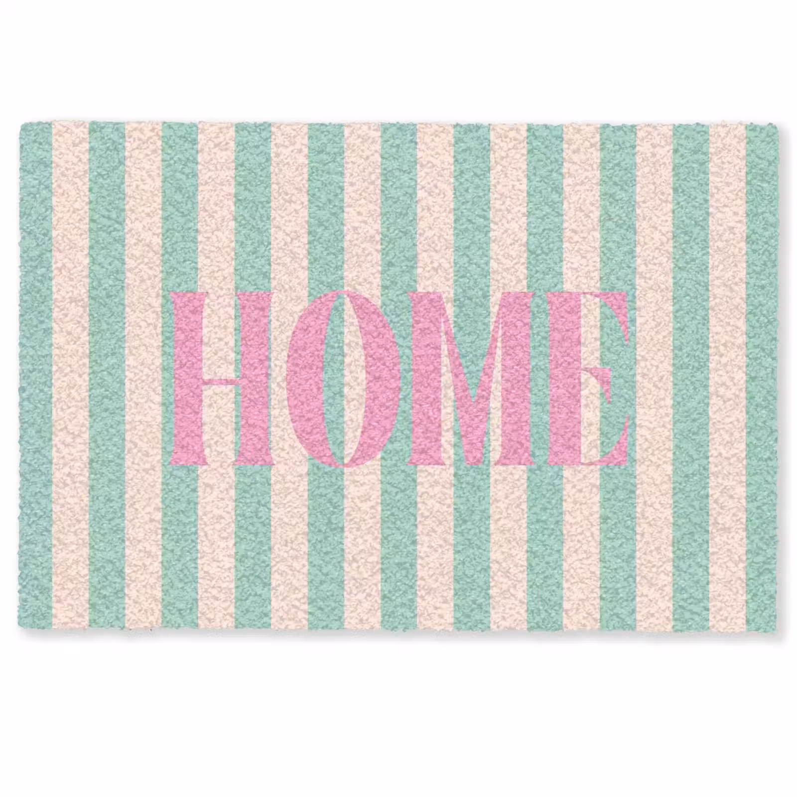 Deurmat - Roze - Groen - Strepen - Home — 1