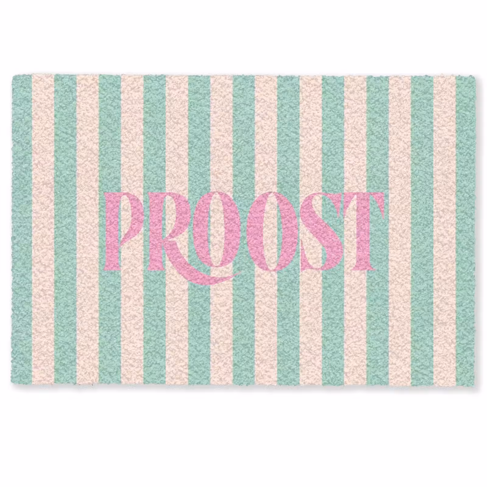 Deurmat - Roze - Groen - Strepen - Proost — 1
