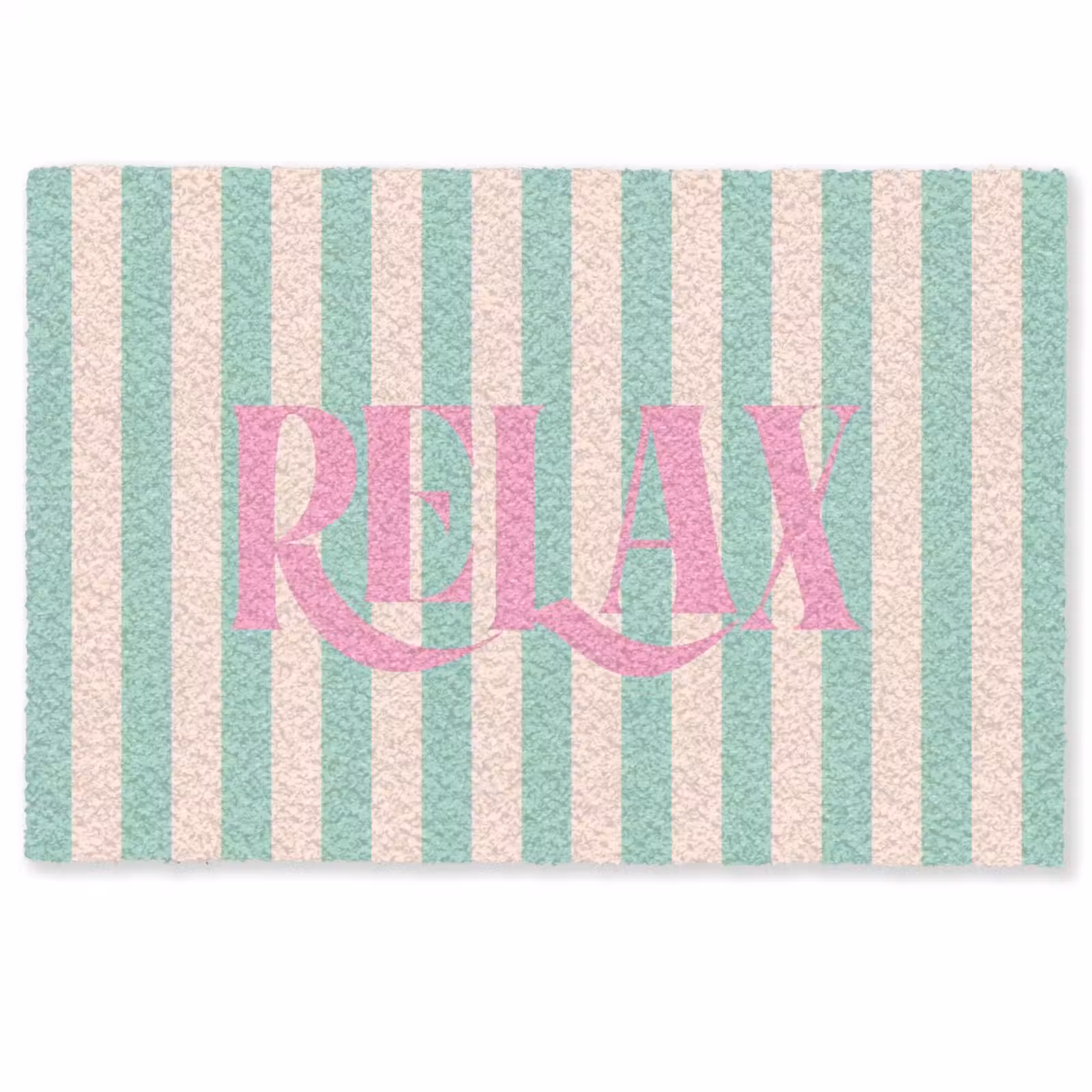 Deurmat - Roze - Groen - Strepen - Relax — 1