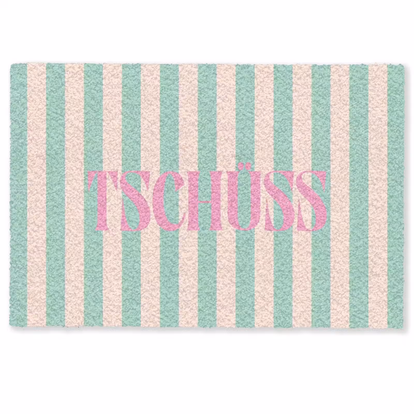 Deurmat - Roze - Groen - Strepen - Tschüss — 1