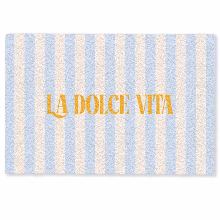 Deurmat - Oranje - Blauw - Strepen - La dolce vita — 1