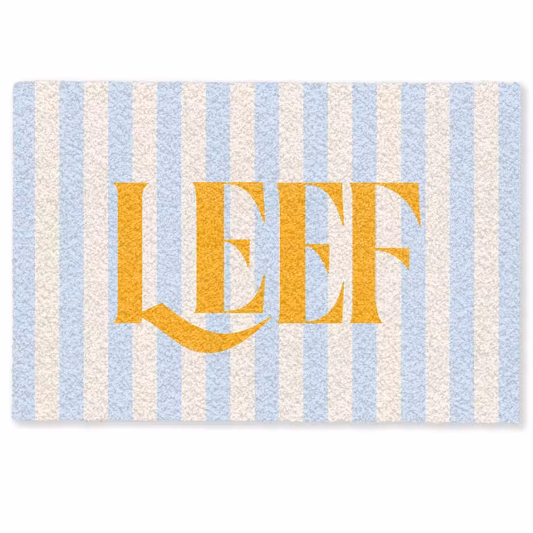 Deurmat - Oranje - Blauw - Strepen - Leef — 1