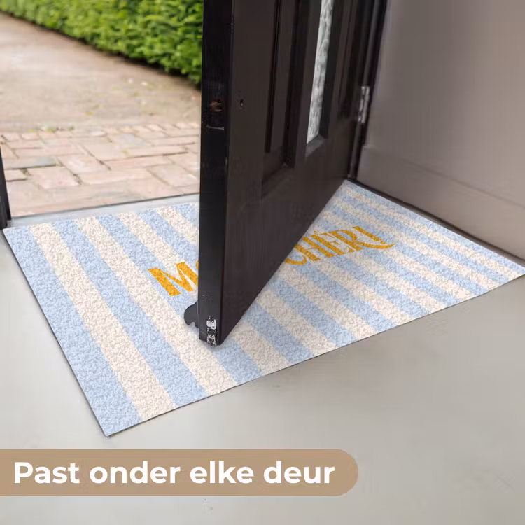 Deurmat - Oranje - Blauw - Strepen - Mon chéri — 7