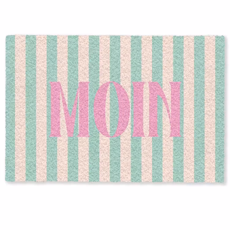 Deurmat - Roze - Groen - Strepen - Moin — 1