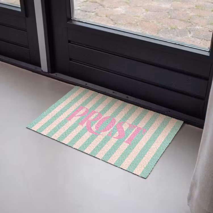 Deurmat - Roze - Groen - Strepen - Prost — 2