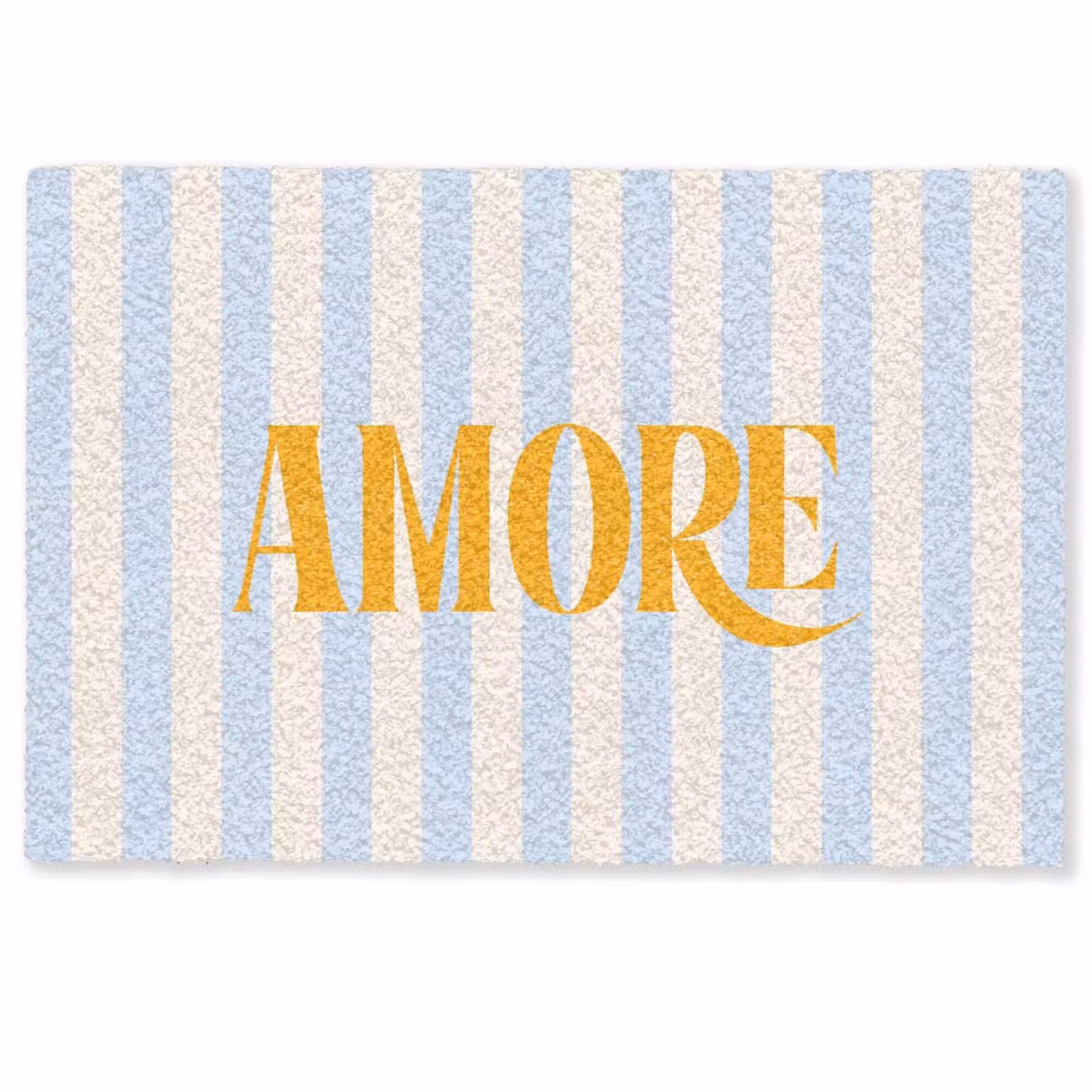 Deurmat - Oranje - Blauw - Strepen - Amore — 1