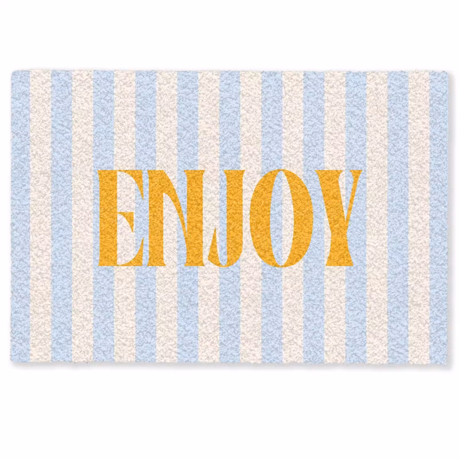 Deurmat - Oranje - Blauw - Strepen - Enjoy — 1