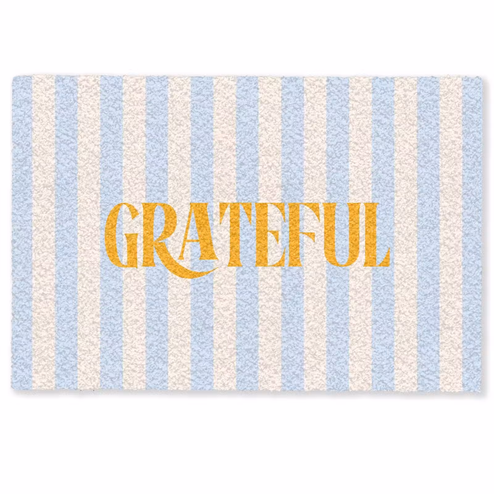 Deurmat - Oranje - Blauw - Strepen - Grateful — 1