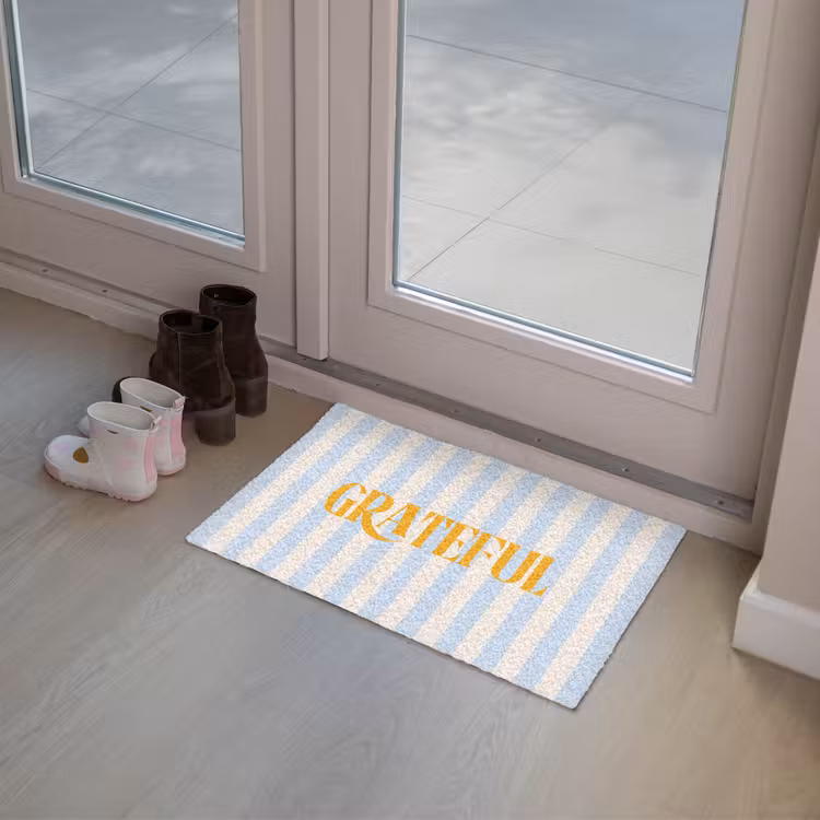 Deurmat - Oranje - Blauw - Strepen - Grateful — 8