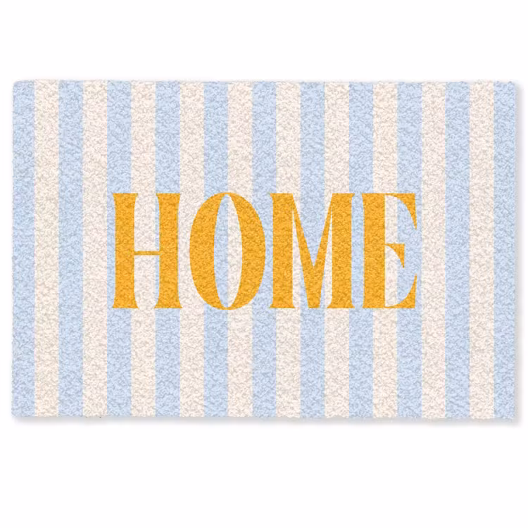 Deurmat - Oranje - Blauw - Strepen - Home — 1