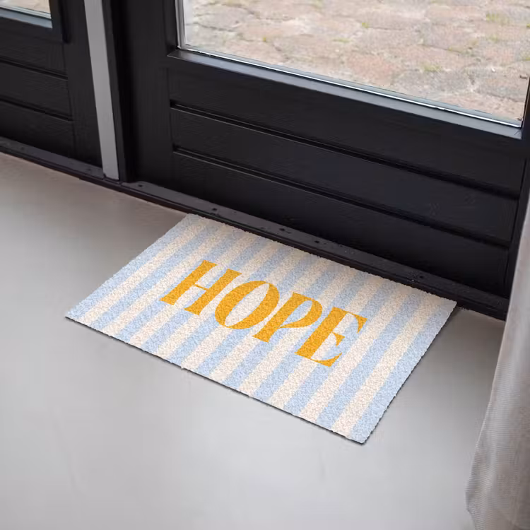 Deurmat - Oranje - Blauw - Strepen - Hope — 2