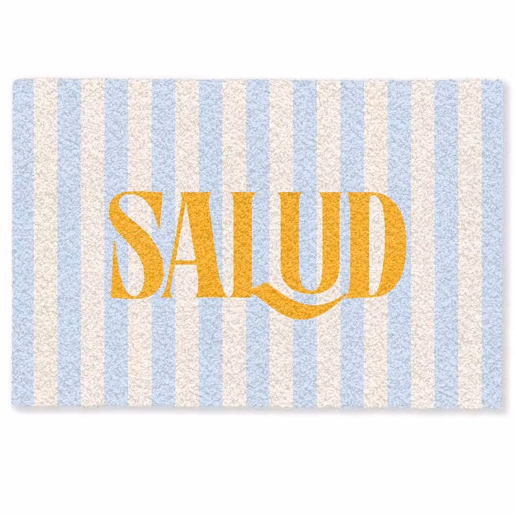 Deurmat - Oranje - Blauw - Strepen - Salud — 1