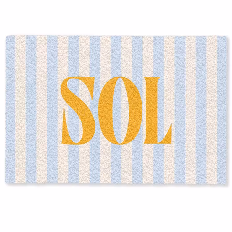 Deurmat - Oranje - Blauw - Strepen - Sol — 1