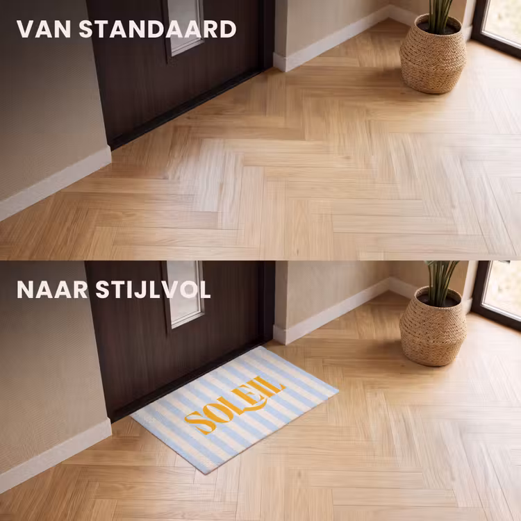 Deurmat - Oranje - Blauw - Strepen - Soleil — 3