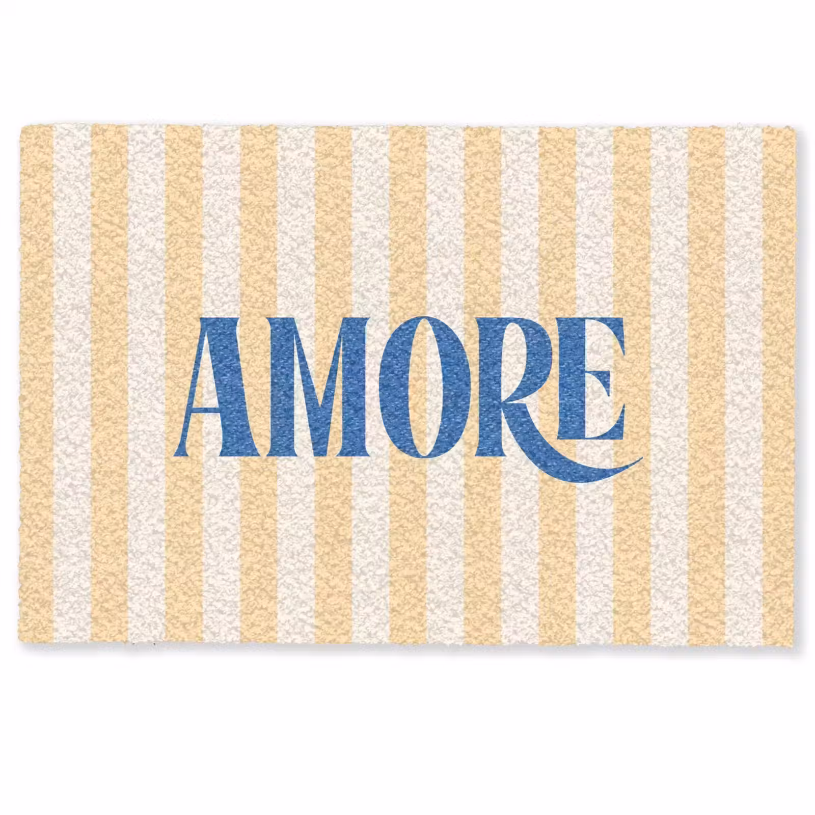 Deurmat - Blauw - Geel - Strepen - Amore — 1