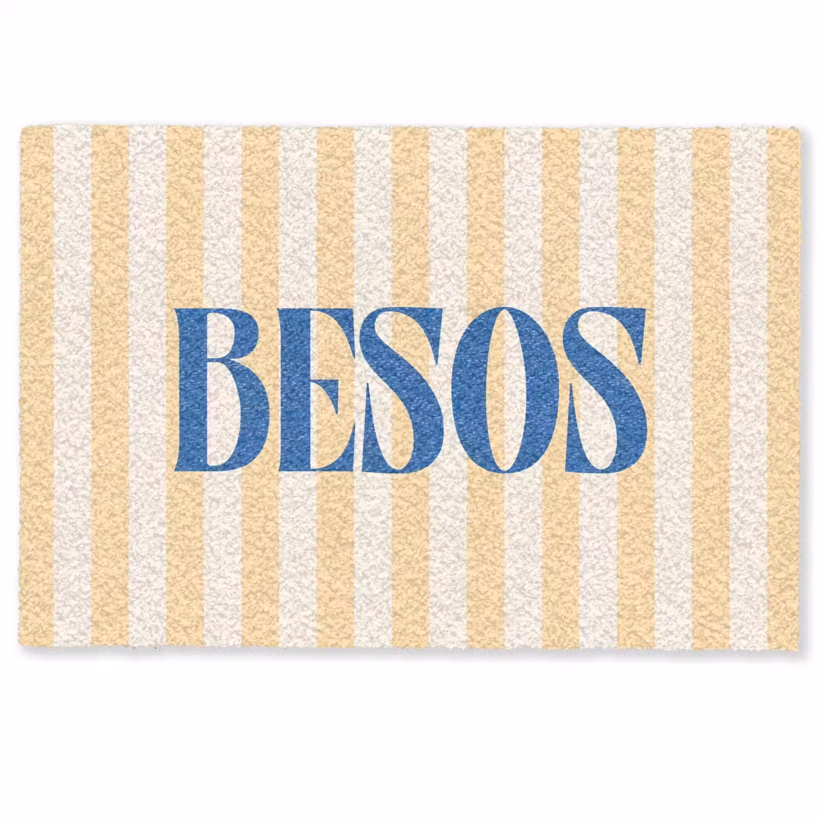 Deurmat - Blauw - Geel - Strepen - Besos — 1