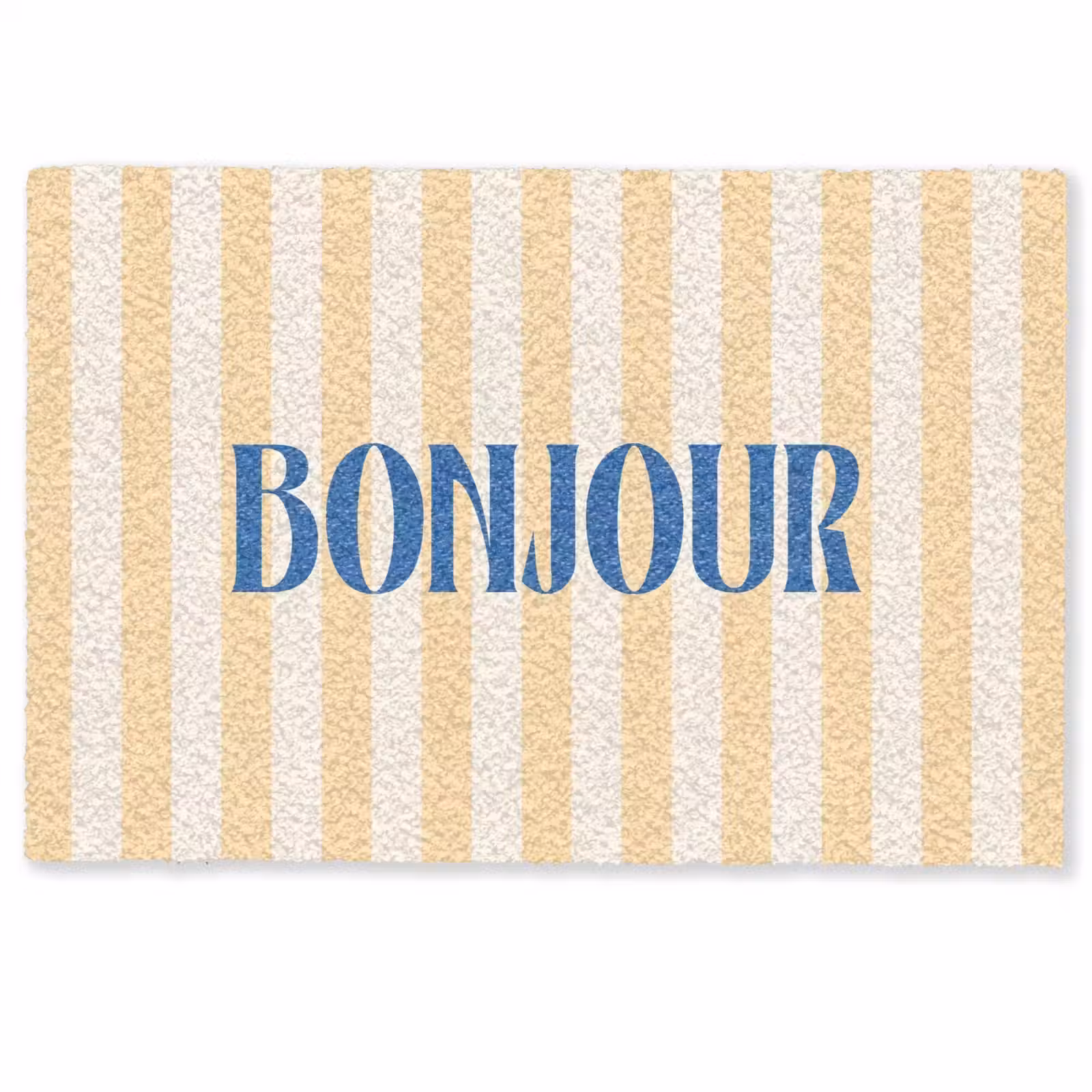Deurmat - Blauw - Geel - Strepen - Bonjour — 1
