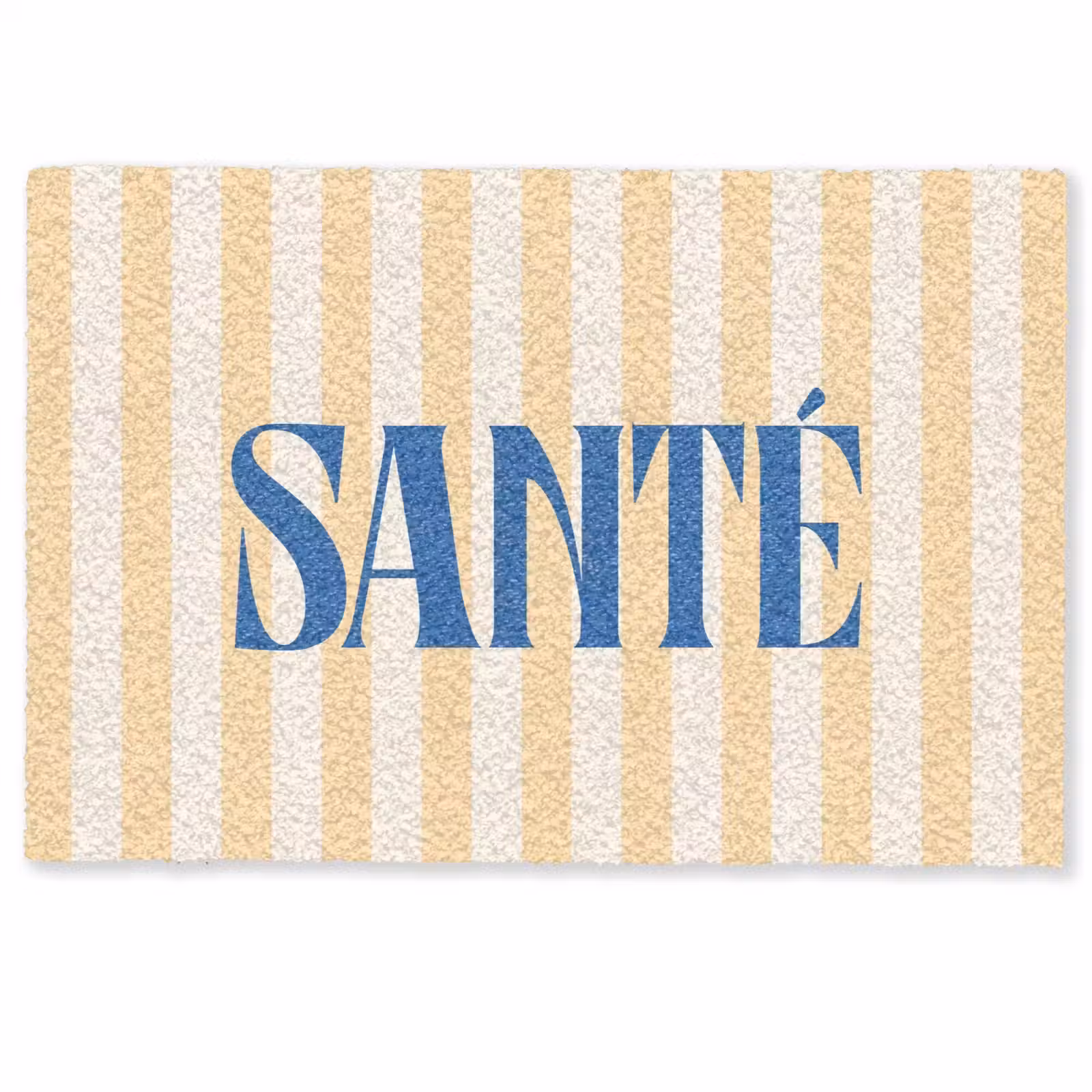 Deurmat - Blauw - Geel - Strepen - Santé — 1