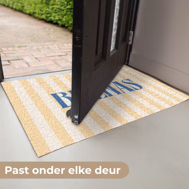 Deurmat - Blauw - Geel - Strepen - Buenas — 7