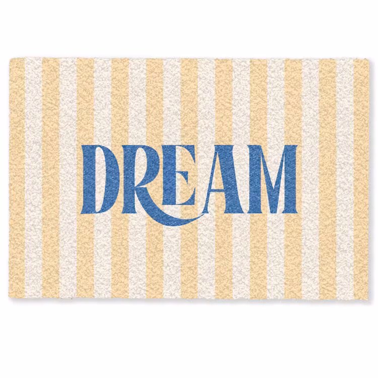 Deurmat - Blauw - Geel - Strepen - Dream — 1