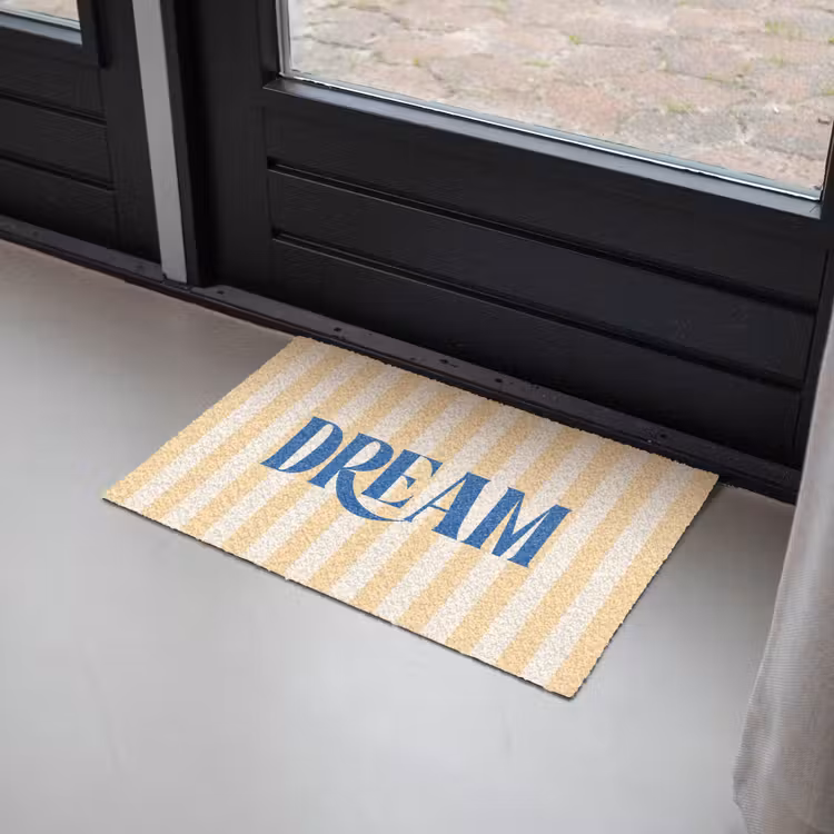Deurmat - Blauw - Geel - Strepen - Dream — 2